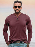 Minimalist Soft Stretch Undershirt Shirts & Polos coofandy Wine Red M