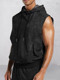 Athleisure Hooded Tank Top Set Sets coofandy