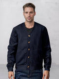 Soft Utility Jacquard Cardigan Cardigans coofandy Navy Blue S