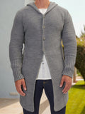 Versatile Hooded Knit Cardigan Cardigans coofandy