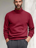 Versatile Warm Sweater Undershirt Sweater coofandy Wine Red S