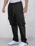 Casual Cargo Style Jogger Pants Pants coofandy Black S