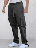Casual Cargo Style Jogger Pants Pants coofandy Dark Grey S