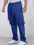 Casual Cargo Style Jogger Pants Pants coofandy Royal Blue S