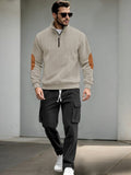 Casual Utility Corduroy Tracksuit Set Sets coofandy Khaki S