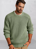 Classic Chunky Knit Sweater Sweaters coofandy Green S