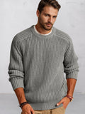 Classic Chunky Knit Sweater Sweaters coofandy Light Grey S