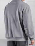 Urban Relaxed Fit Suede Sweatshirt Sweatshirts coofandy