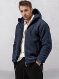 Urban Warm Polar Fleece Jacket Jackets coofandy Navy Blue S