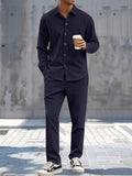 Cozy Corduroy 2-Piece Matching Sets Sets coofandy Navy Blue S
