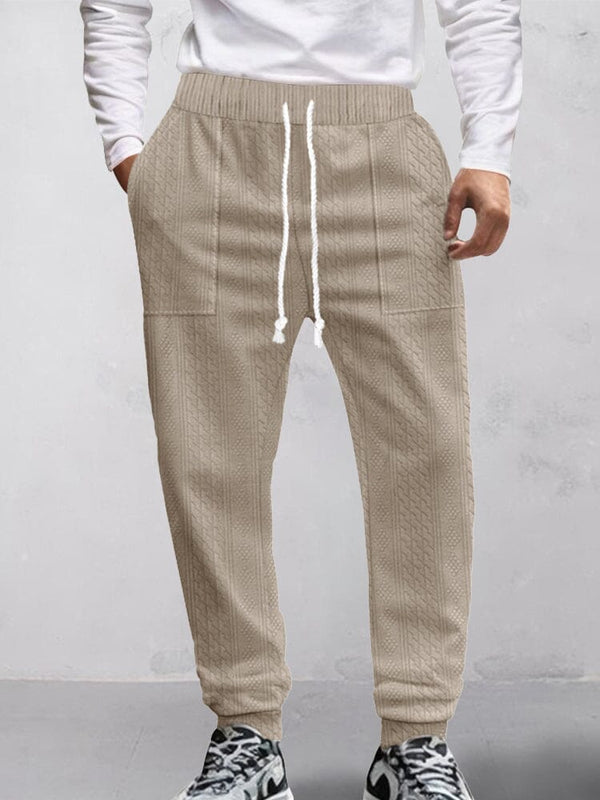 Urban Utility Jacquard Pants Pants coofandy Khaki S