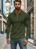 Comfy Soft Grid Texture Top Tops coofandy Army Green S