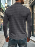 Comfy Soft Grid Texture Top Tops coofandy