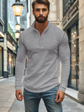 Comfy Soft Grid Texture Top Tops coofandy Light Grey S