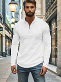 Comfy Soft Grid Texture Top Tops coofandy White S
