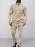 Modern Jacquard Activewear Set Sets coofandy
