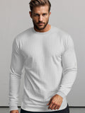 Casual Plaid Pullover Sweatshirt Sweatshirts coofandy White S