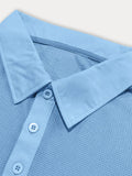 Casual Regular Fit Waffle Polo Shirt Shirts coofandy