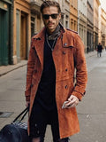 Vintage Comfy Suede Trench Coat Coat coofandy Brown S