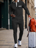 Smart Casual Waffle 2-Piece Set Sets coofandy Black S