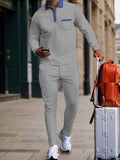 Smart Casual Waffle 2-Piece Set Sets coofandy Grey S