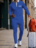 Smart Casual Waffle 2-Piece Set Sets coofandy Blue S