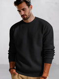 Classic Soft Versatile Pullover Sweater Sweaters coofandy Black S
