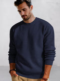 Classic Soft Versatile Pullover Sweater Sweaters coofandy Dark Blue S