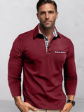 Classic Regular Fit Contrast Plaid Shirt Shirts coofandy Red S