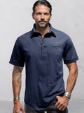 Minimalist Linen Style Shirt Shirts coofandy Navy Blue S