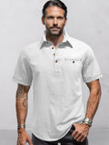 Minimalist Linen Style Shirt Shirts coofandy White S