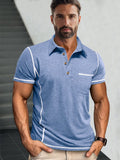 Essential Comfy Polo Shirt Polos coofandy Blue S