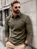 Casual Relaxed Fit Polo Shirt Polos coofandy Army Green S