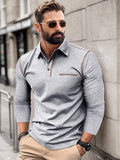 Casual Relaxed Fit Polo Shirt Polos coofandy Light Gray S