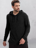 Soft Textured 100% Cotton Hoodie Hoodies coofandy Black S