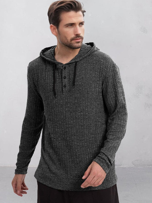 Soft Textured 100% Cotton Hoodie Hoodies coofandy Dark Grey S
