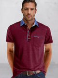 Everyday Relaxed Fit Polo Shirt Polos coofandy Dark Red S