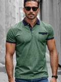 Smart Casual Stretchy Polo Shirt Polos coofandy Green S