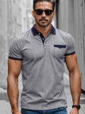 Smart Casual Stretchy Polo Shirt Polos coofandy Light Gray S