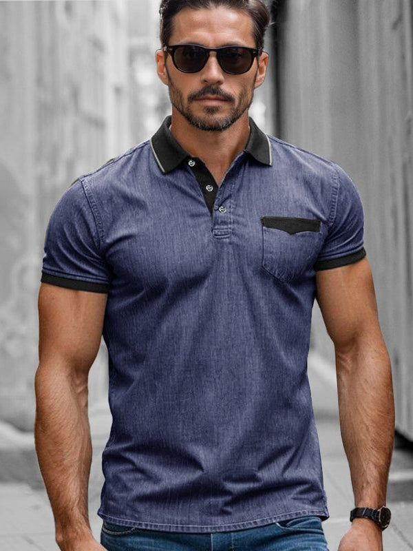 Smart Casual Stretchy Polo Shirt Polos coofandy Royal Blue S