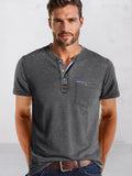 Classic Pure Ease Henley Shirt Shirts coofandy Dark Gray S