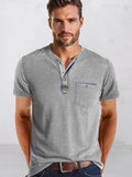 Classic Pure Ease Henley Shirt Shirts coofandy Light Gray S