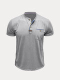 Classic Pure Ease Henley Shirt Shirts coofandy