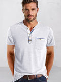 Classic Pure Ease Henley Shirt Shirts coofandy White S
