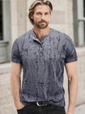 Vintage-Inspired Rips Henley Shirt Shirts coofandy Navy Blue S