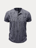 Vintage-Inspired Rips Henley Shirt Shirts coofandy