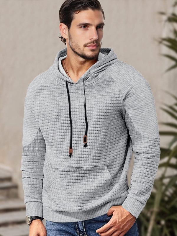 Comfy Relaxed Fit Waffle Hoodie Hoodies coofandy Light Gray S