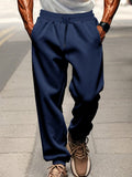 Casual Fleece Lined Sweatpants Sweatpants coofandy Navy Blue S