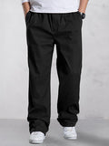 Versatile 100% Cotton Cargo Pants Pants coofandy Black S