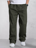 Versatile 100% Cotton Cargo Pants Pants coofandy Dark Green S